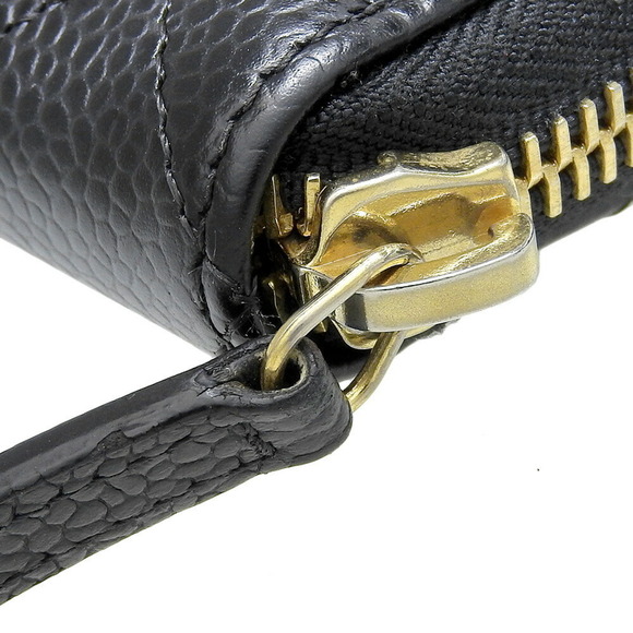 CHANEL Black Caviar Leather Logo Wallet - Picture 6 of 9